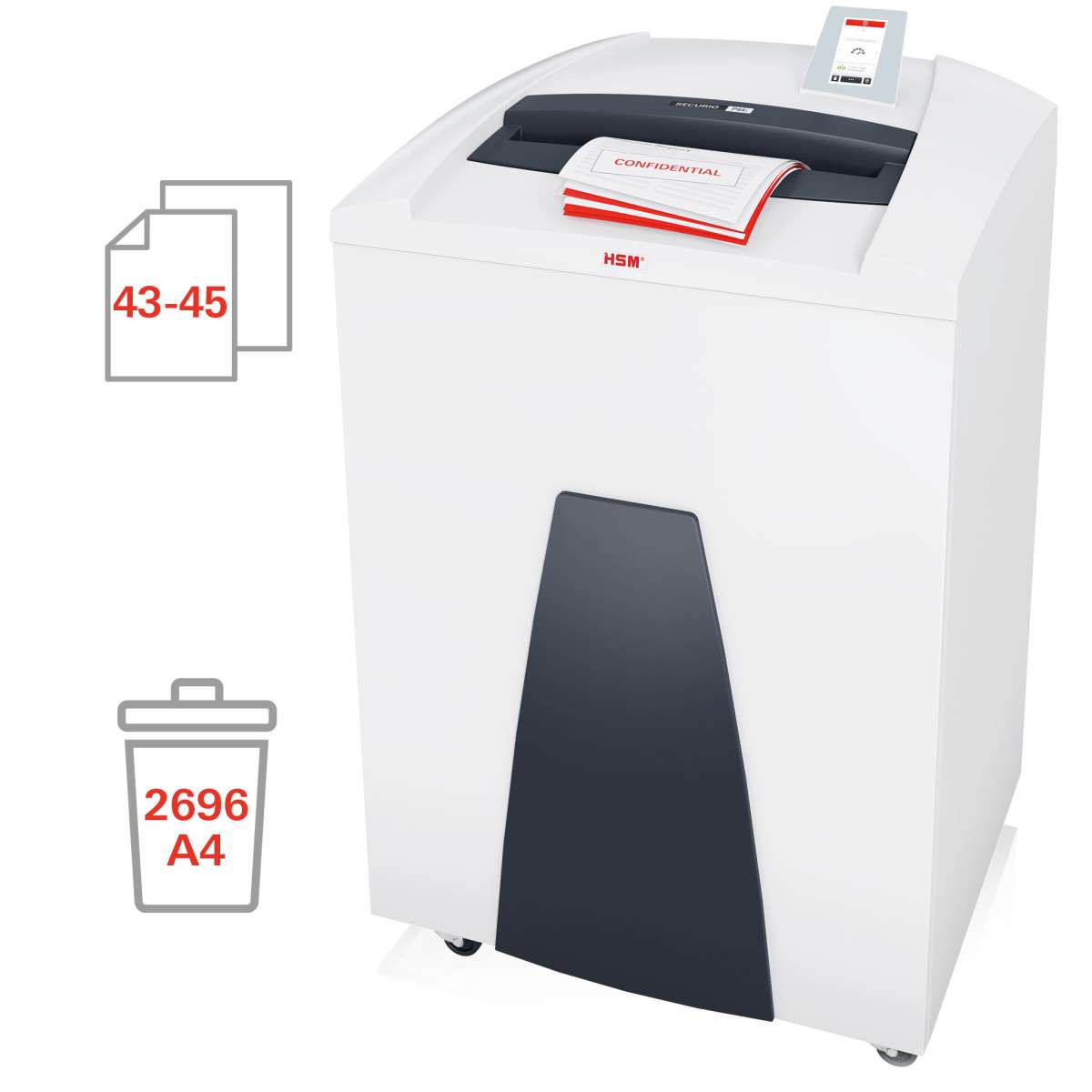 HSM Securio C14 P4 Cross Cut Shredder - German Made - 3 Year Warranty - View #7