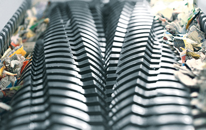 Schneidwellen der HSM Großmengen-Aktenvernichter