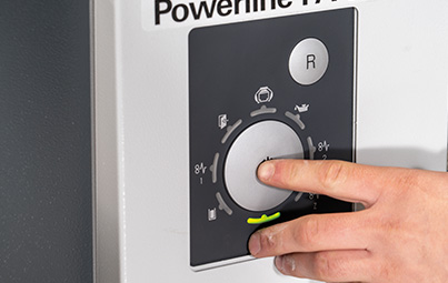 Bedienfeld HSM Großmengen-Aktenvernichter