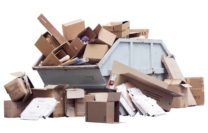 Container mir Kartonmüll